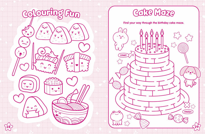 metallic bubble sticker activity book - kawaii