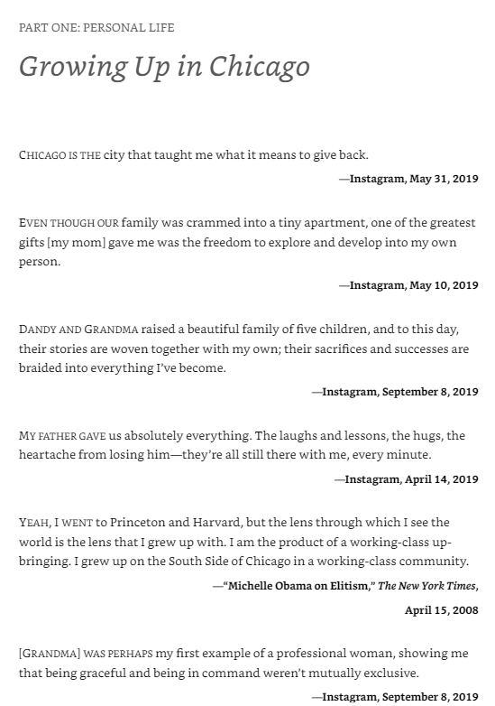 michelle obama - in her own words