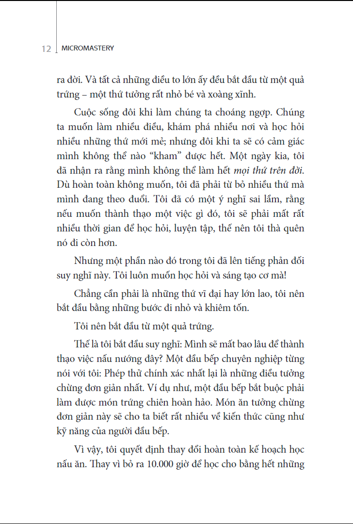 micromastery - thành thạo kỹ năng nhỏ, vươn đến thành công lớn