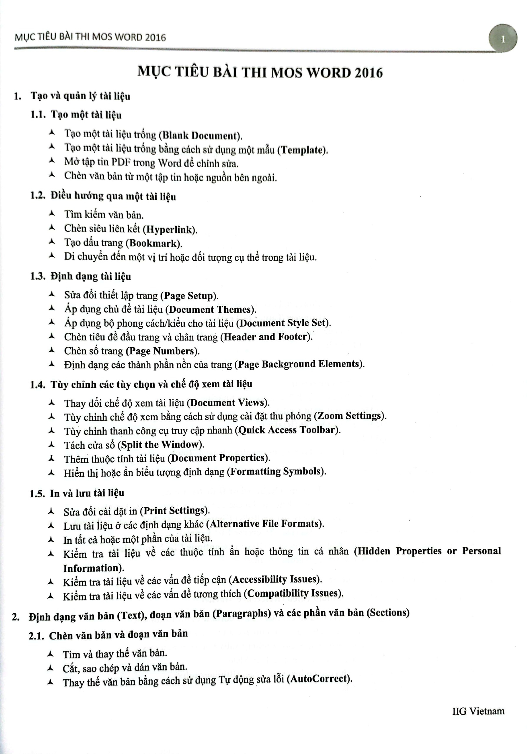 microsoft office word 2016 - microsoft office specialist