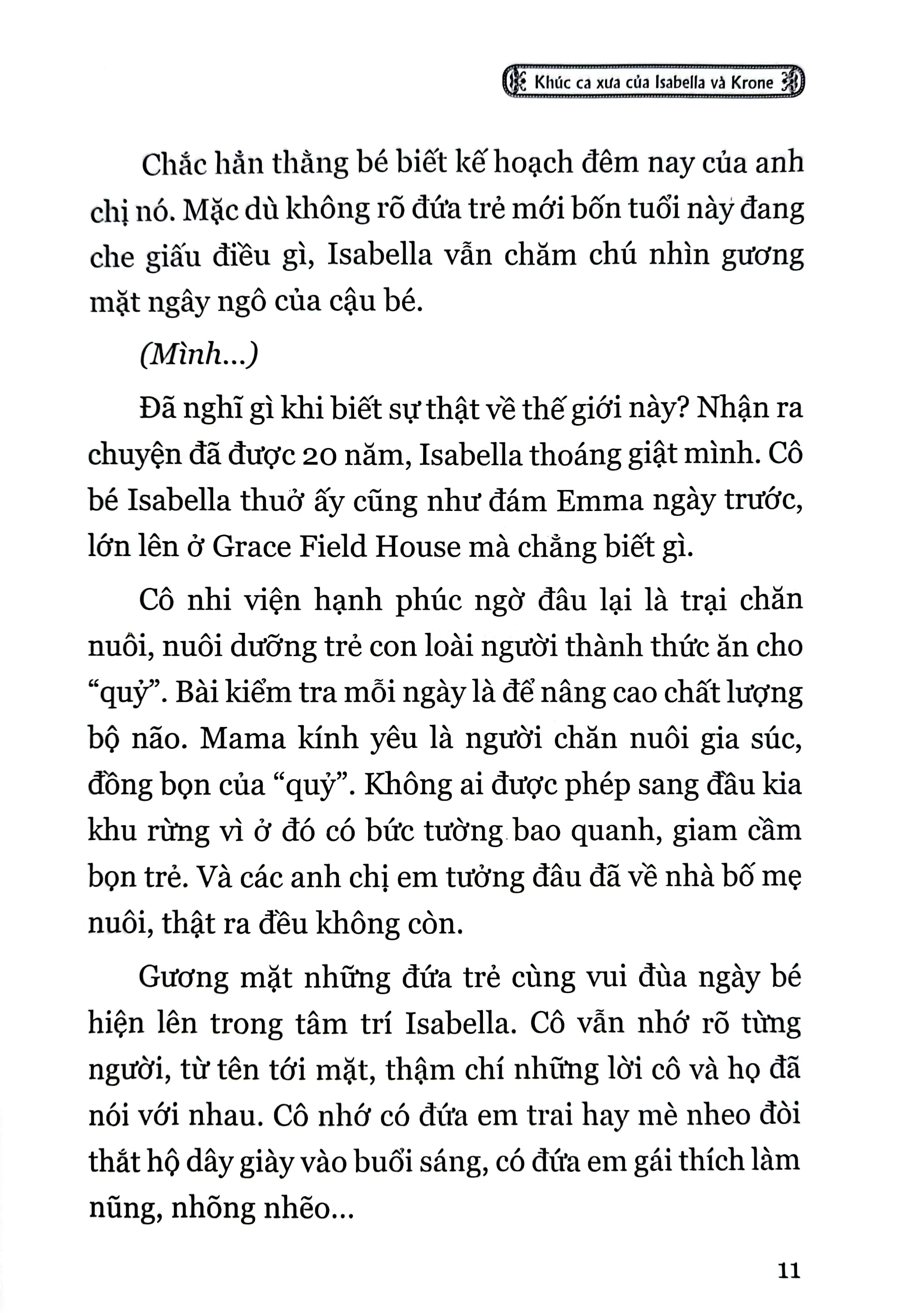 miền đất hứa - the promised neverland - khúc ca xưa của isabella và krone