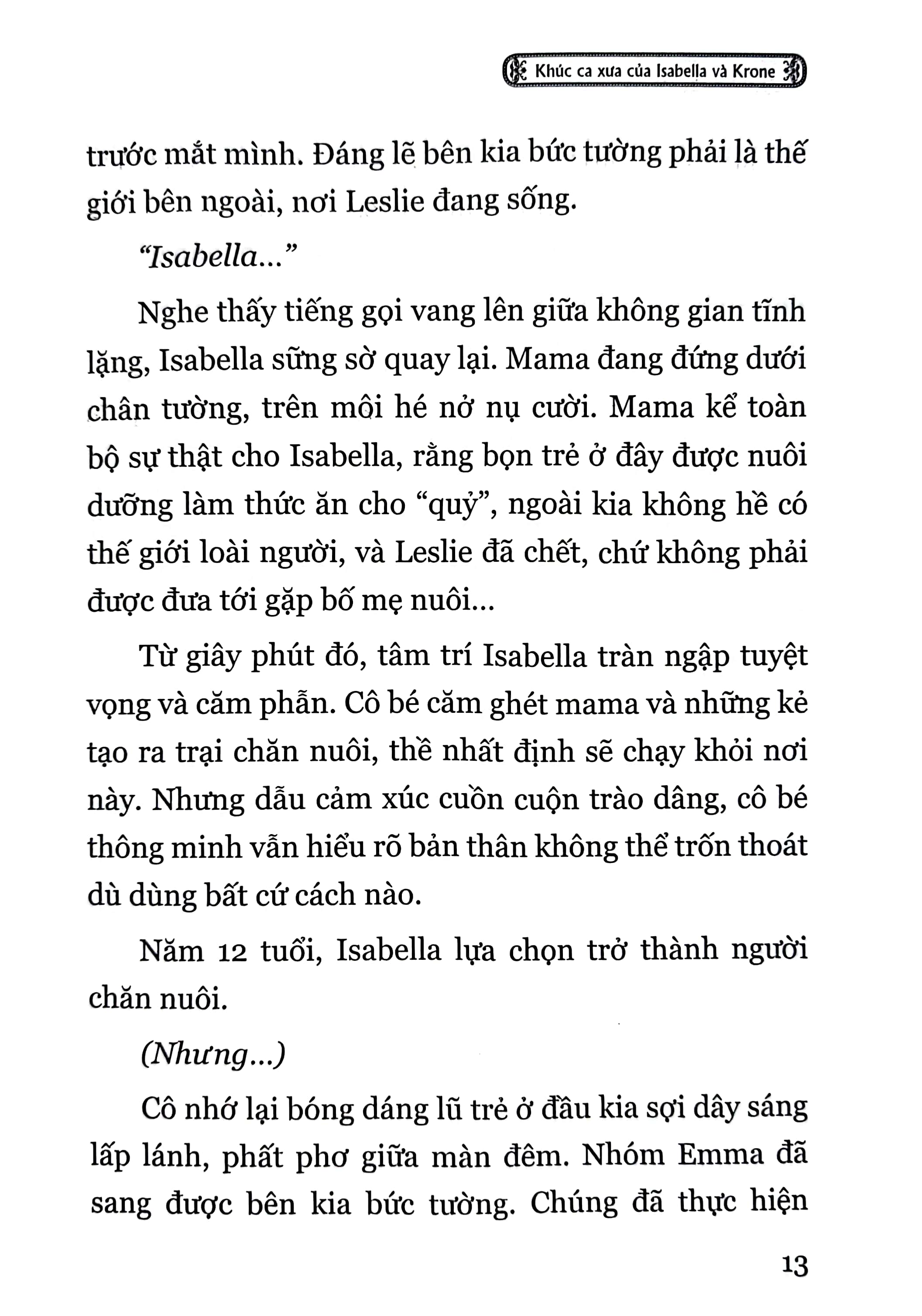 miền đất hứa - the promised neverland - khúc ca xưa của isabella và krone