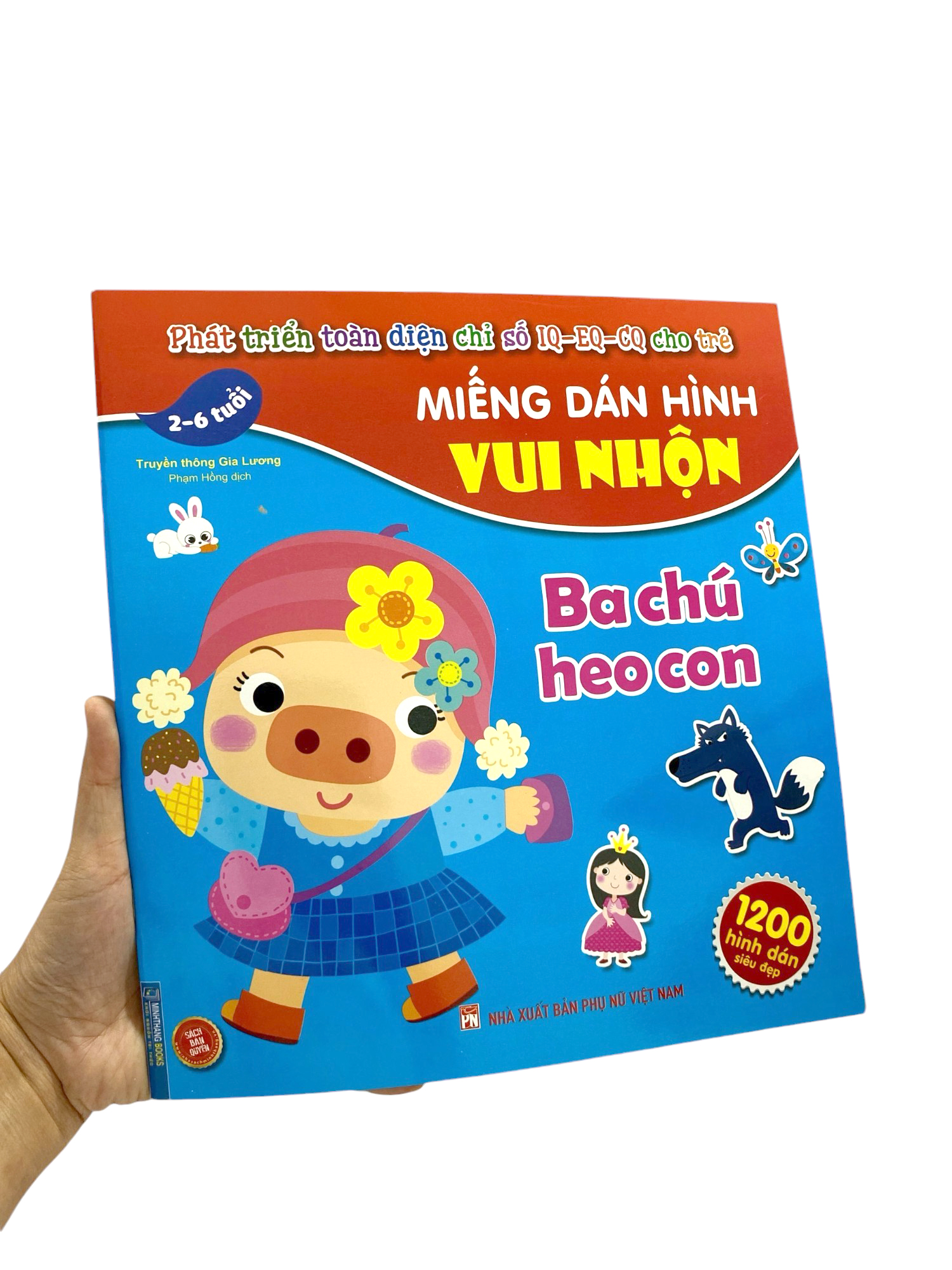 miếng dán hình vui nhộn - ba chú heo con (2-6 tuổi)
