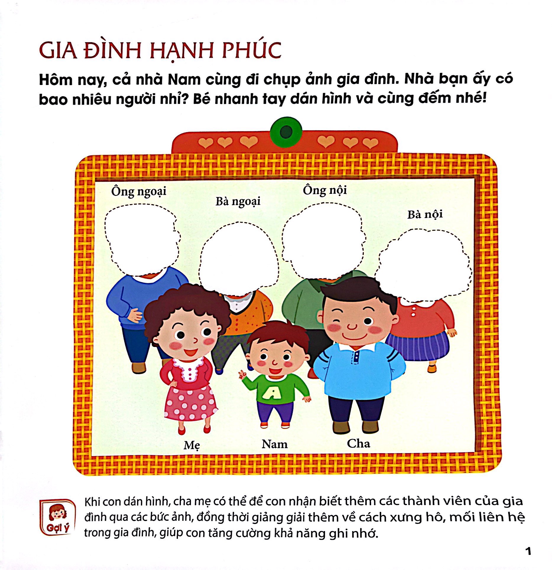 miếng dán hình vui nhộn - gia đình ấm áp (2-6 tuổi)