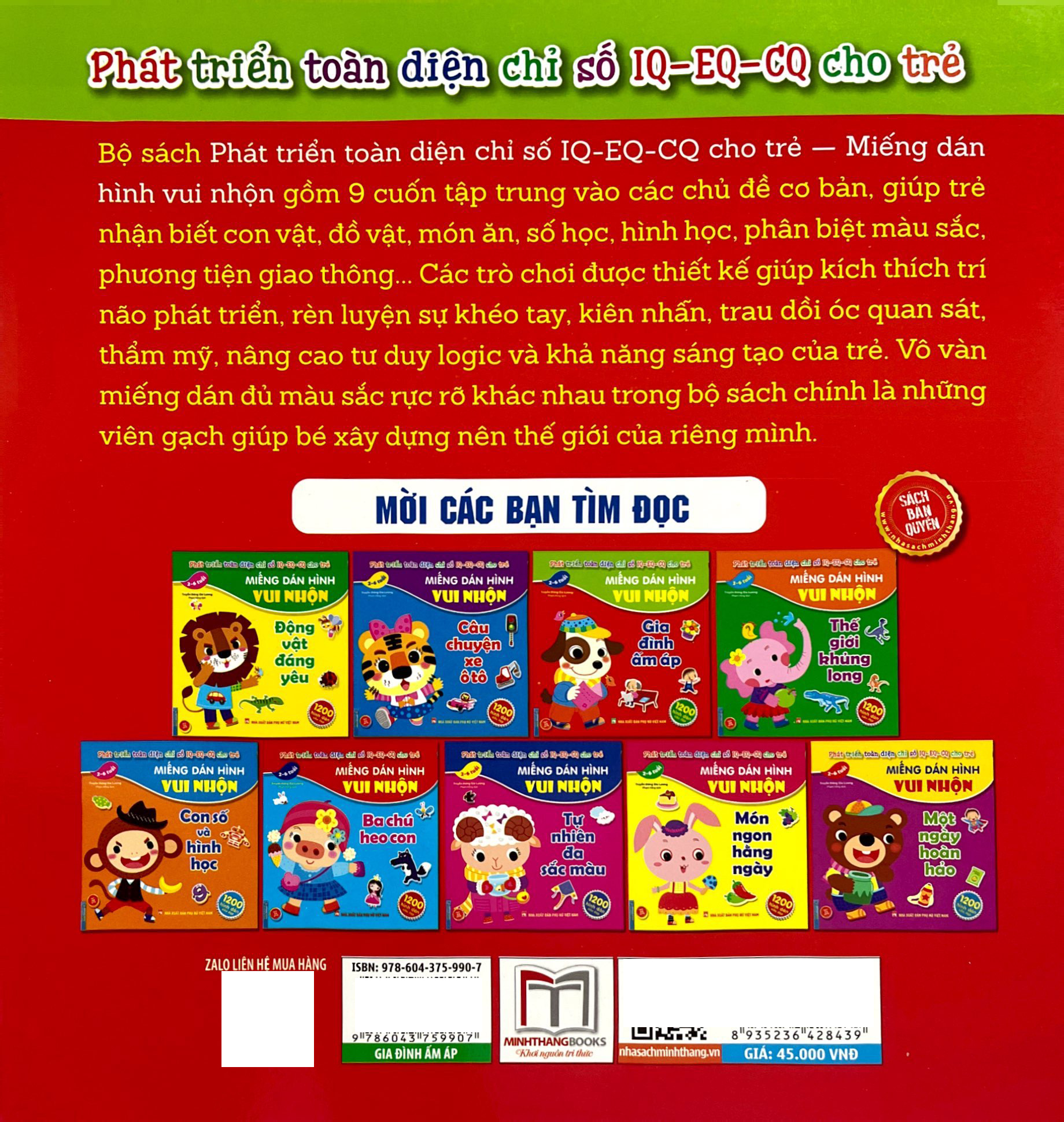 miếng dán hình vui nhộn - gia đình ấm áp (2-6 tuổi)