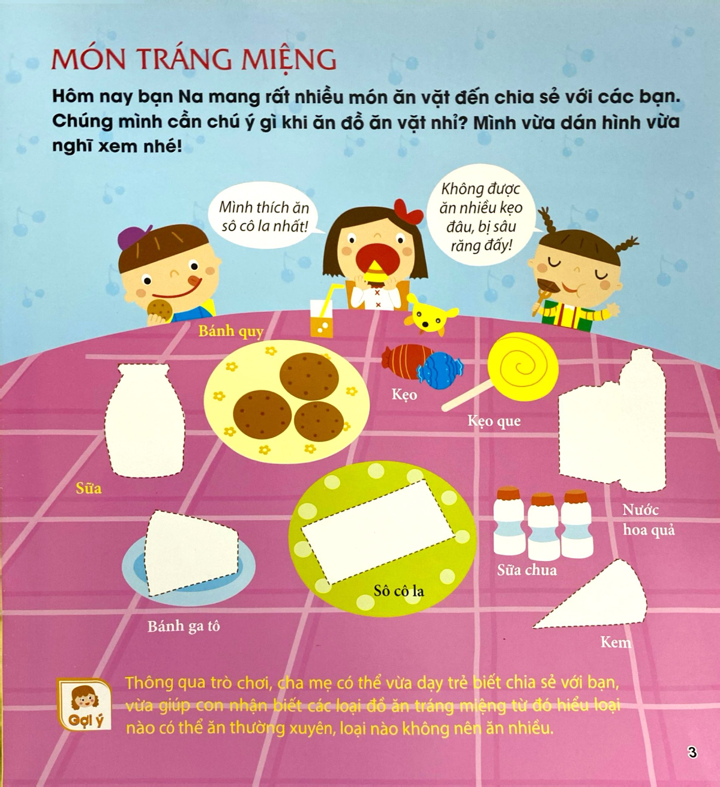 miếng dán hình vui nhộn - món ngon hằng ngày (2-6 tuổi)