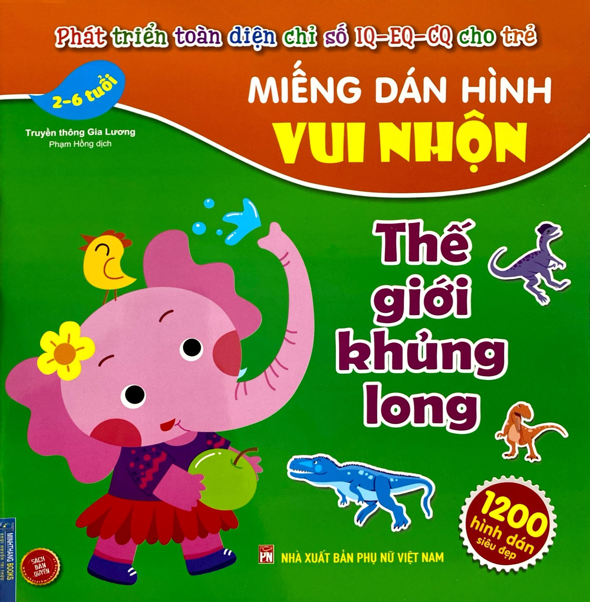 miếng dán hình vui nhộn - thế giới khủng long (2-6 tuổi)