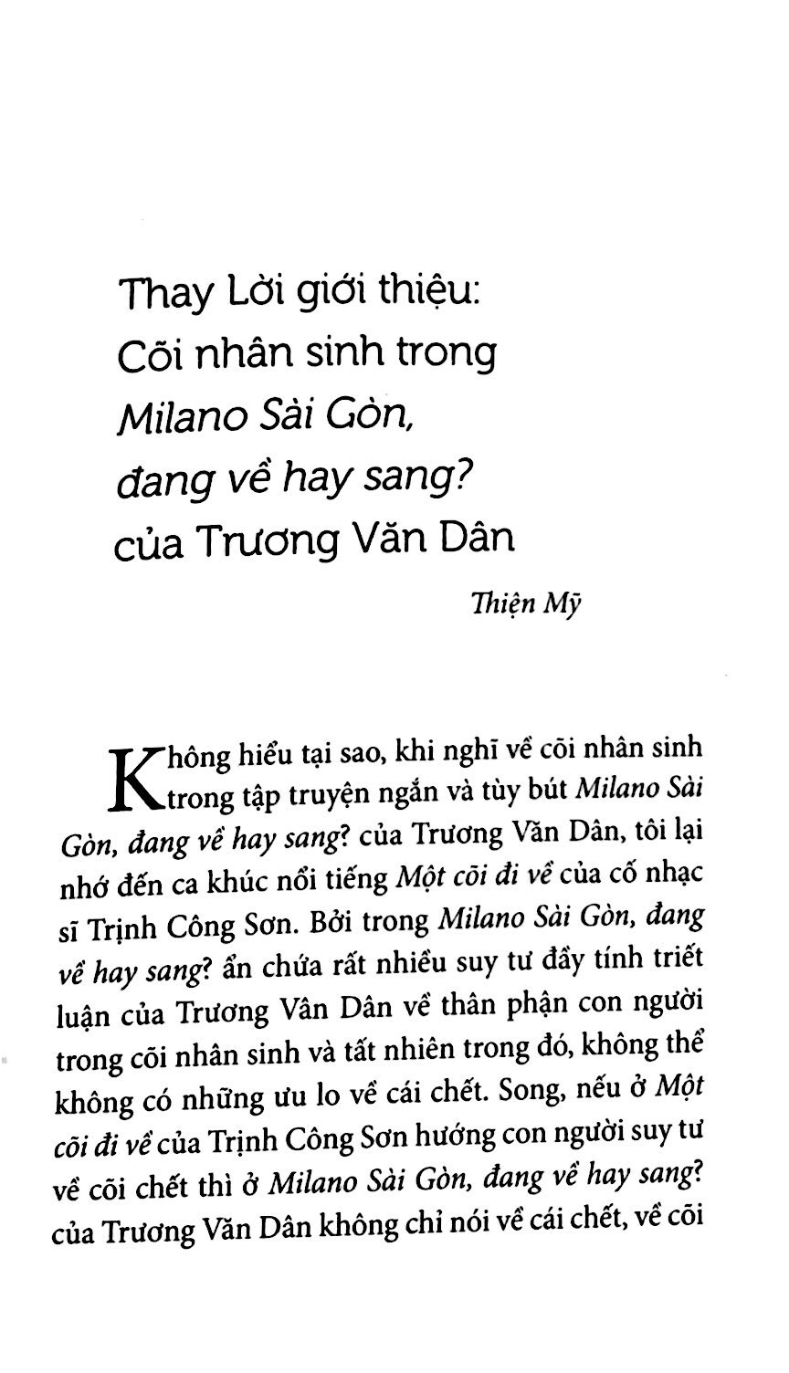 milano sài gòn đang về hay sang?