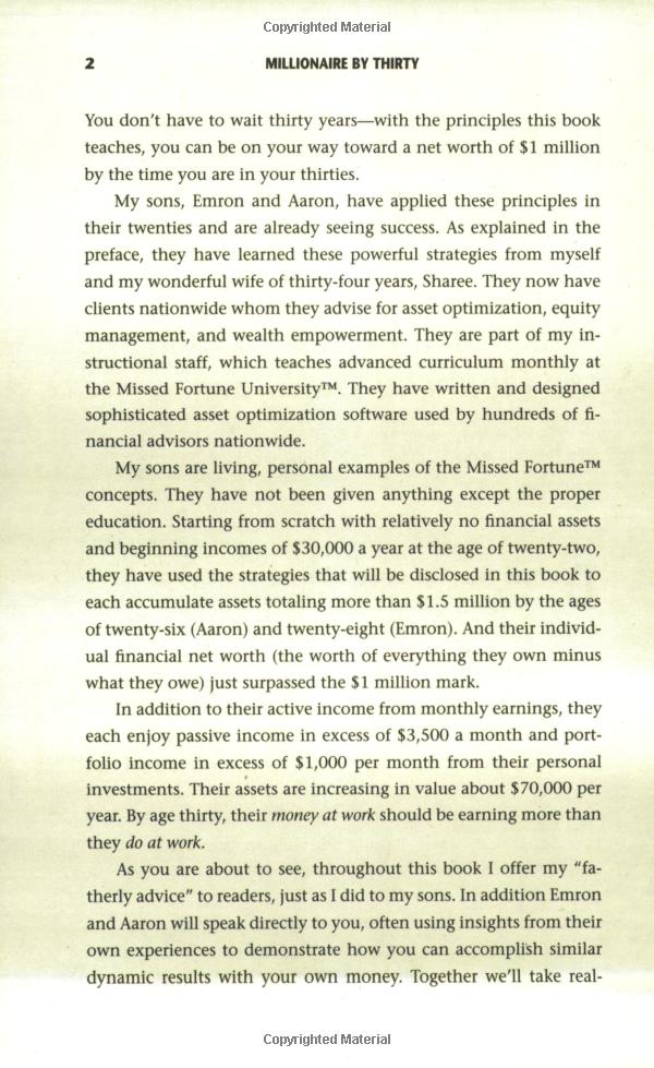 millionaire by thirty : the quickest path to early financial independence
