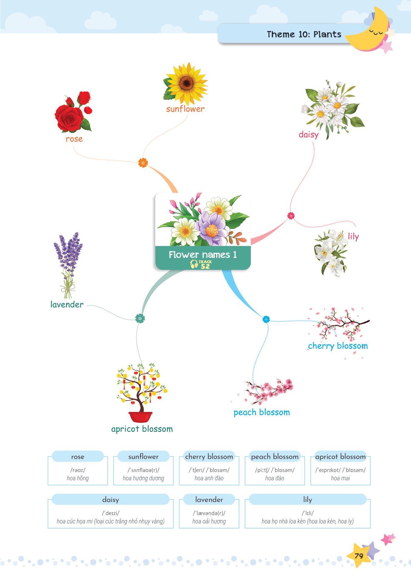 mind map - từ vựng tiếng anh cho học sinh tiểu học