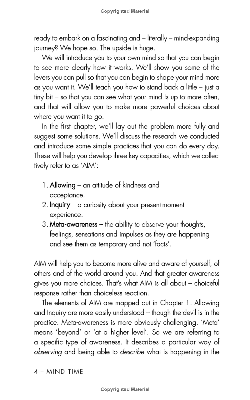 mind time: how ten mindful minutes can enhance your work, health and happiness