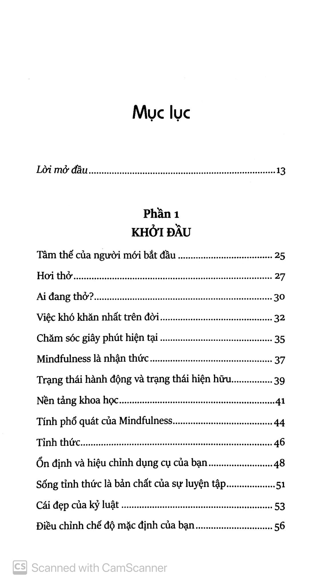 mindfullness cho người mới bắt đầu
