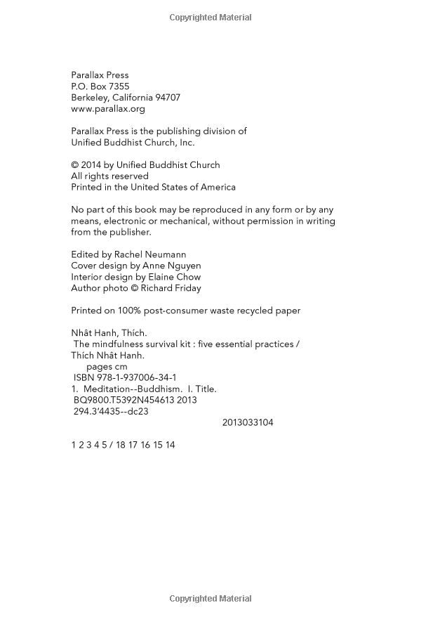 mindfulness survival kit : five essential practices