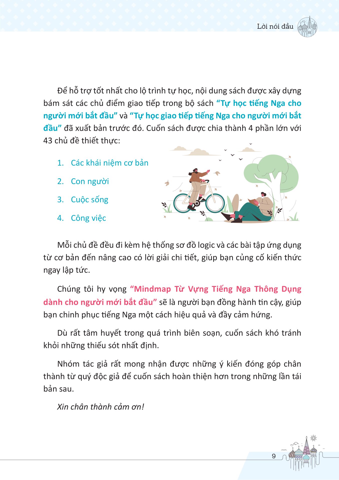 Mindmap Từ Vựng Tiếng Nga Thông Dụng Dành Cho Người Mới Bắt Đầu