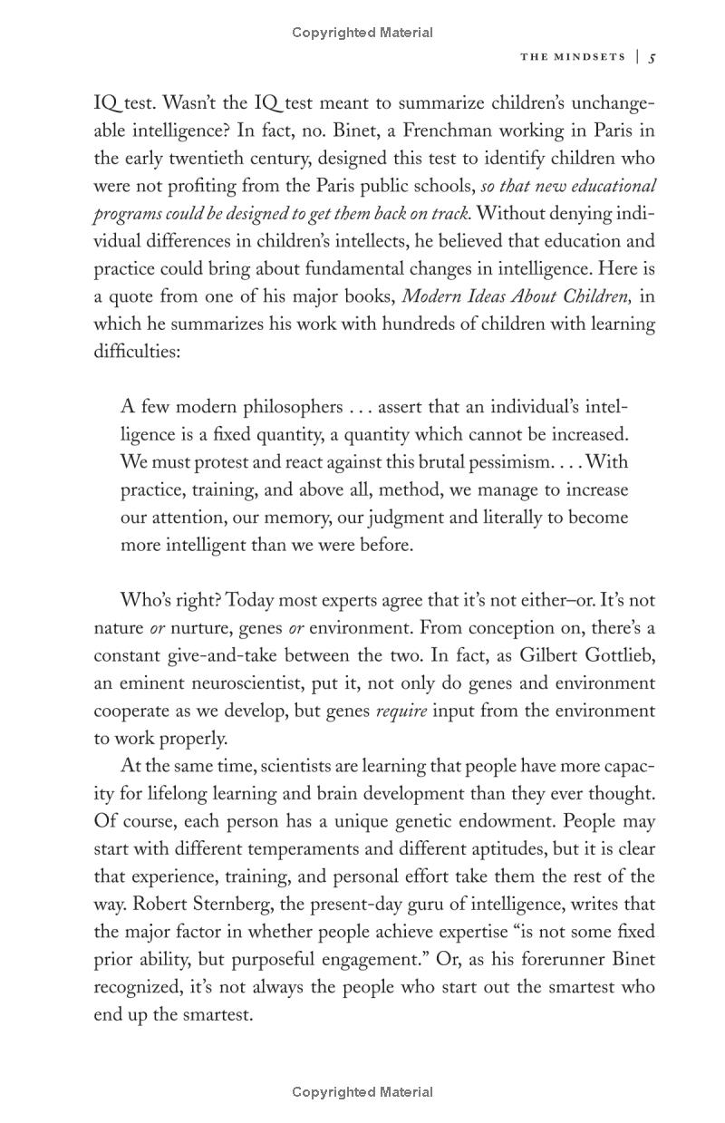 mindset: the new psychology of success