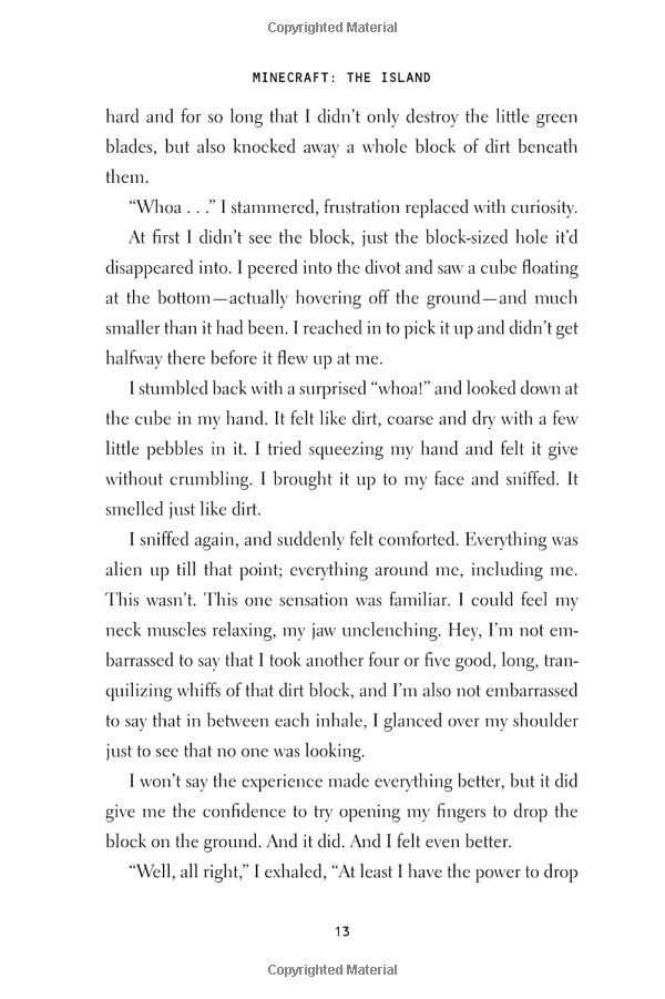 minecraft: the island: an official minecraft novel