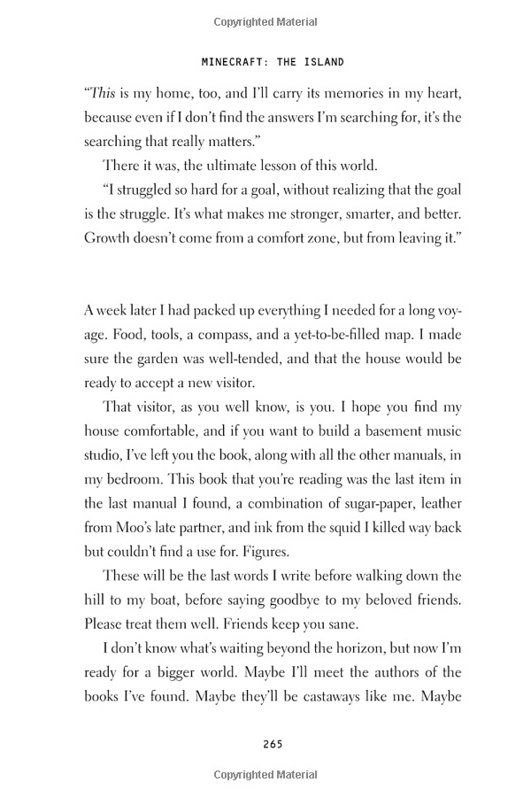 minecraft: the island: an official minecraft novel