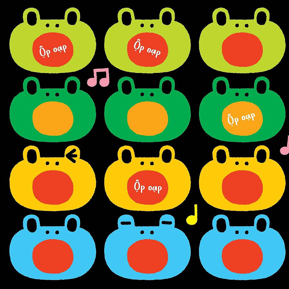 mình cùng vui chơi nhé! - ộp oạp, ộp oạp! màu xanh