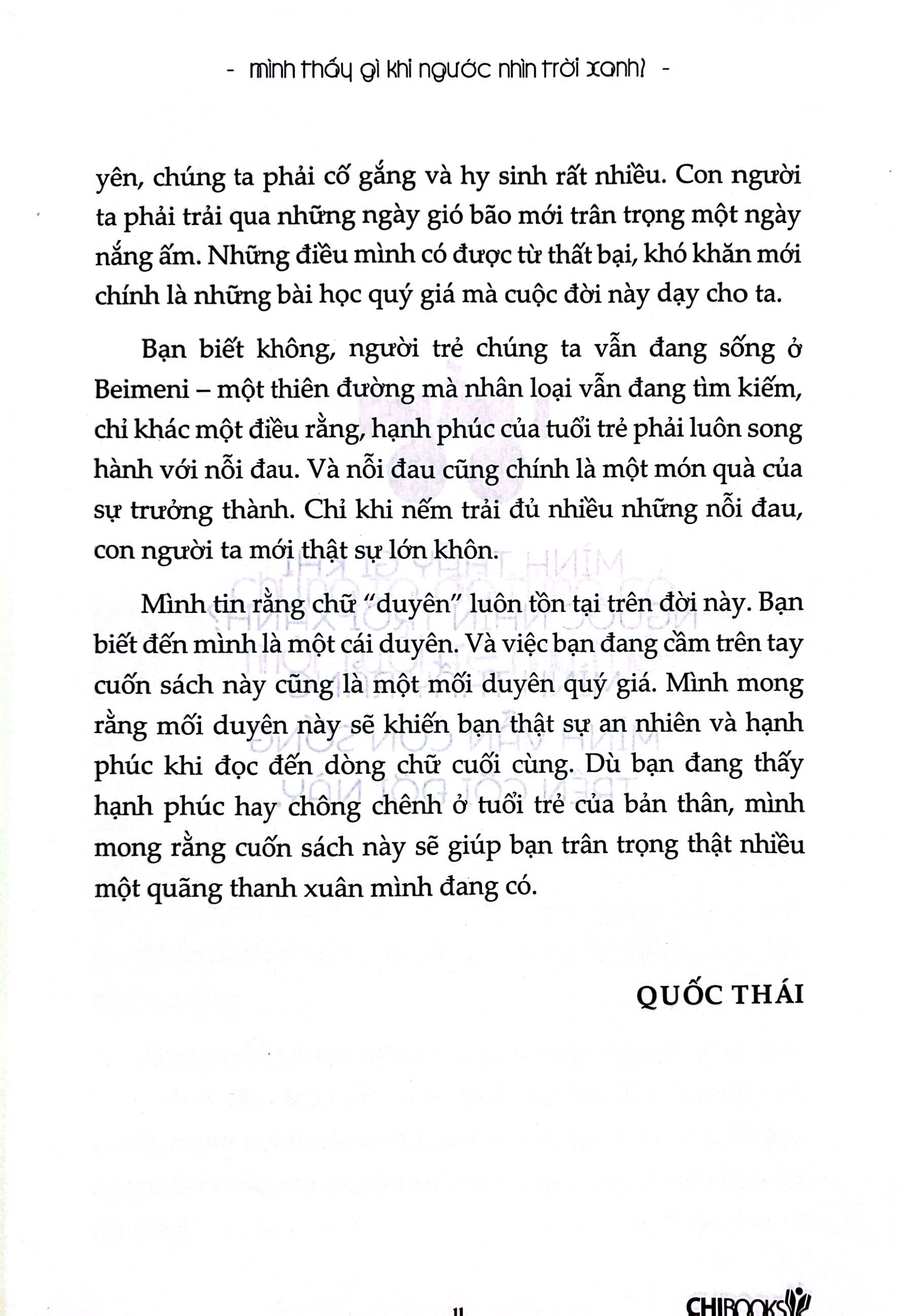 mình thấy gì khi ngước nhìn trời xanh?