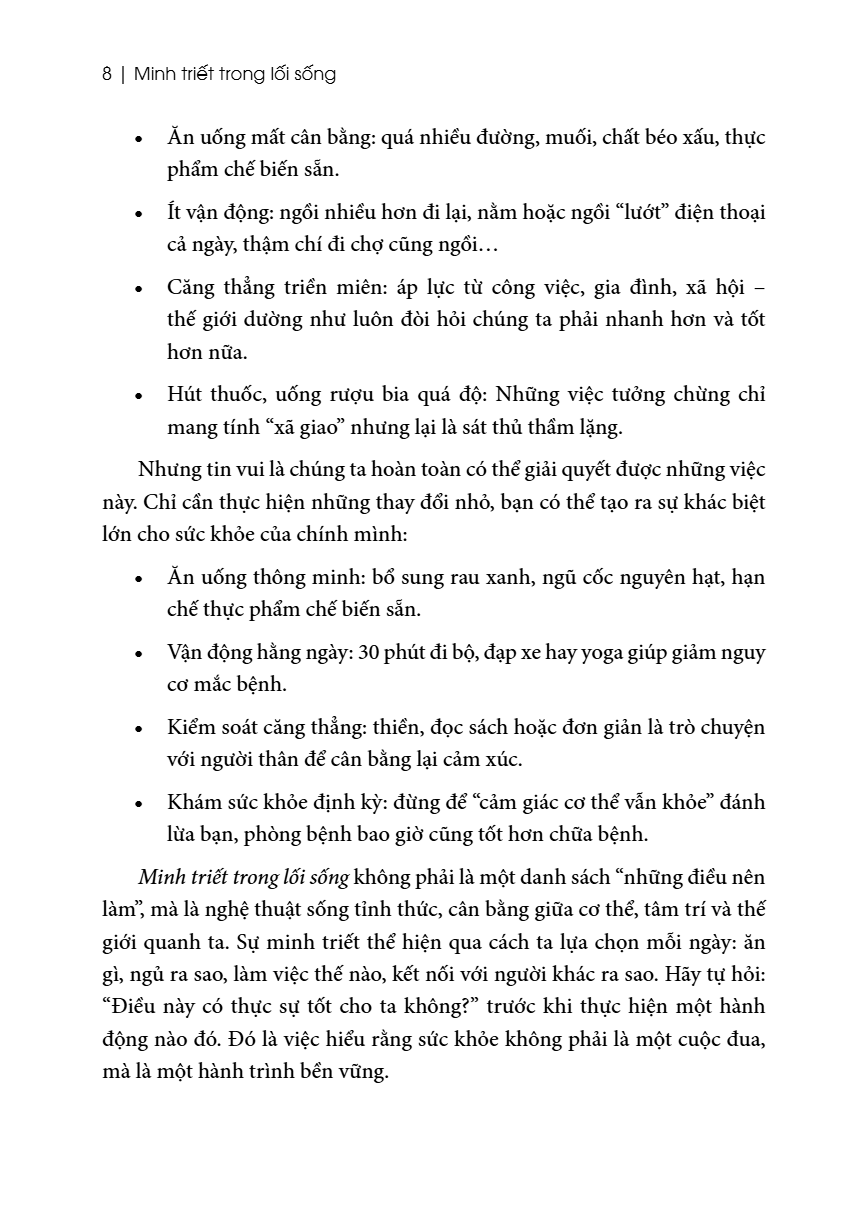 Minh Triết Trong Lối Sống - Hành Trình Để Có Sức Khoẻ Toàn Diện Và Phòng Chống Bệnh Không Lây Nhiễm