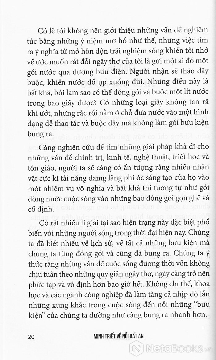 minh triết về nỗi bất an - một thông điệp cho thời đại đầy lo âu (tái bản 2023)