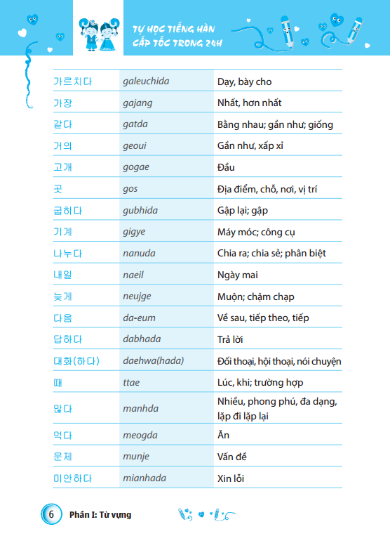 minjung - tự học tiếng hàn cấp tốc trong 24h