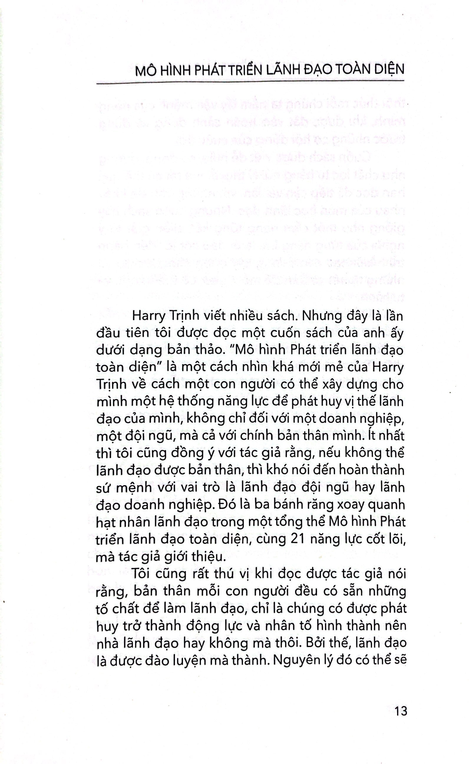 mô hình phát triển lãnh đạo toàn diện