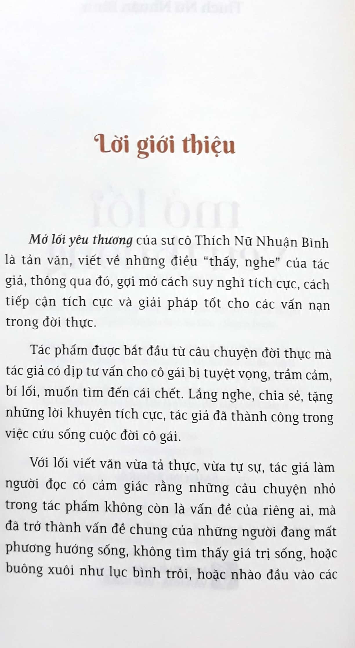 mở lối yêu thương