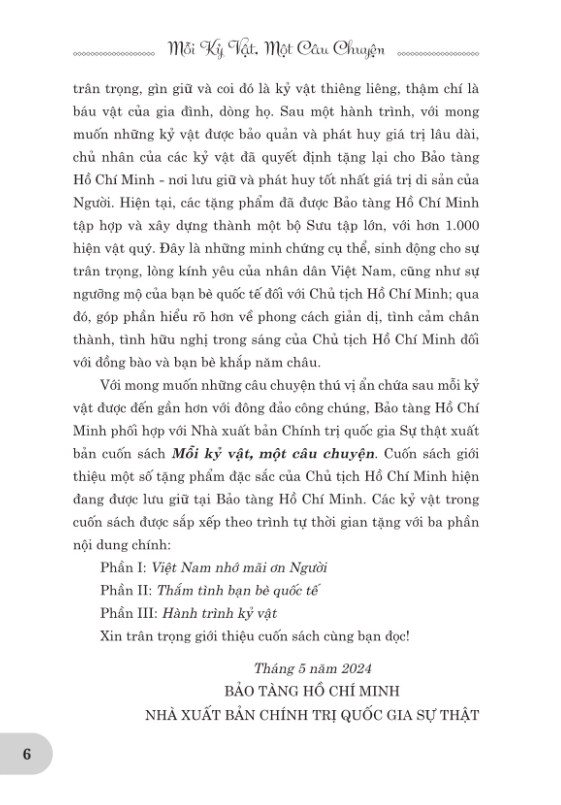 mỗi kỷ vật một câu chuyện