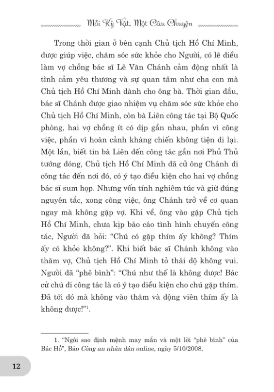 mỗi kỷ vật một câu chuyện