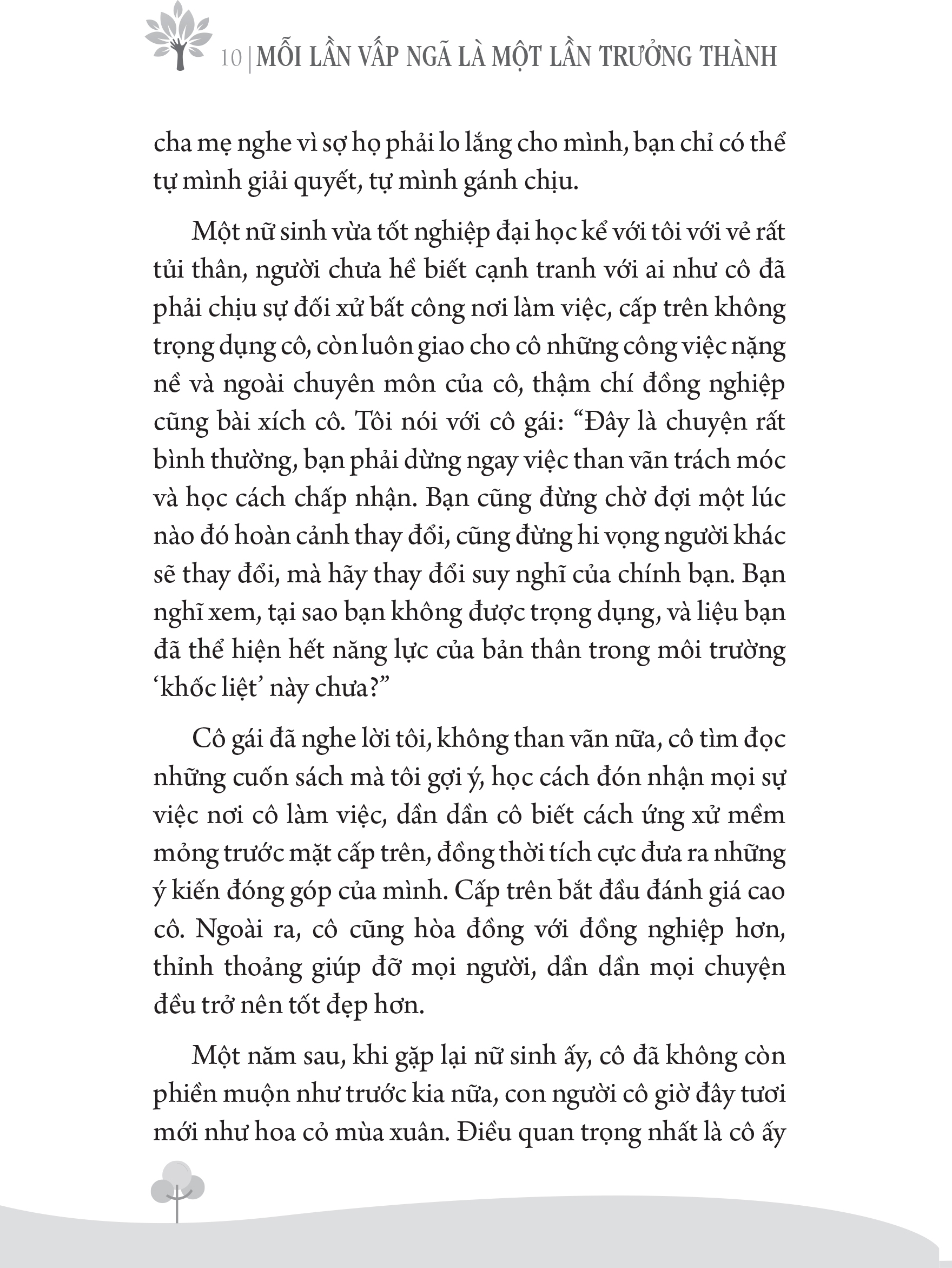 mỗi lần vấp ngã là một lần trưởng thành