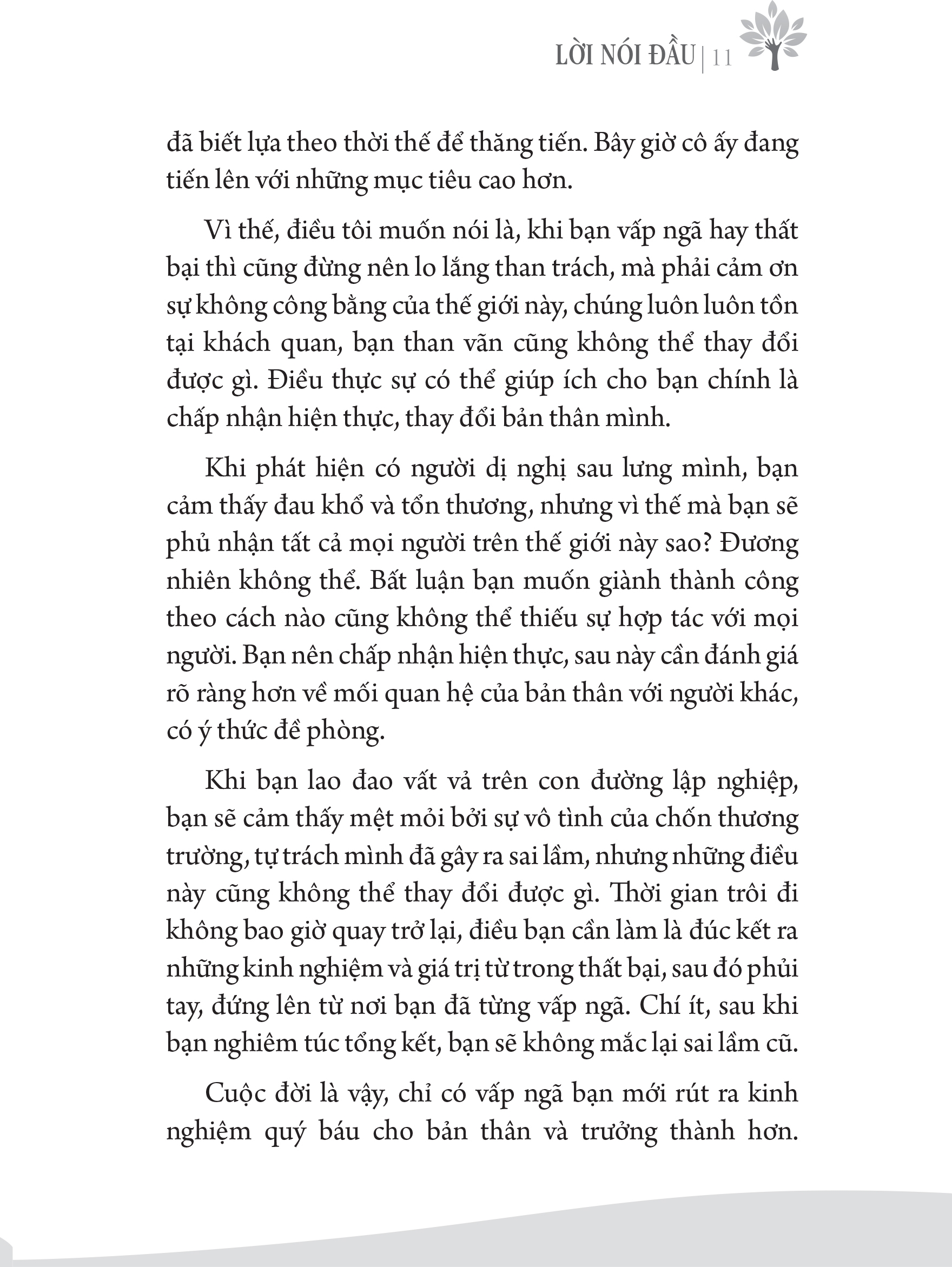 mỗi lần vấp ngã là một lần trưởng thành