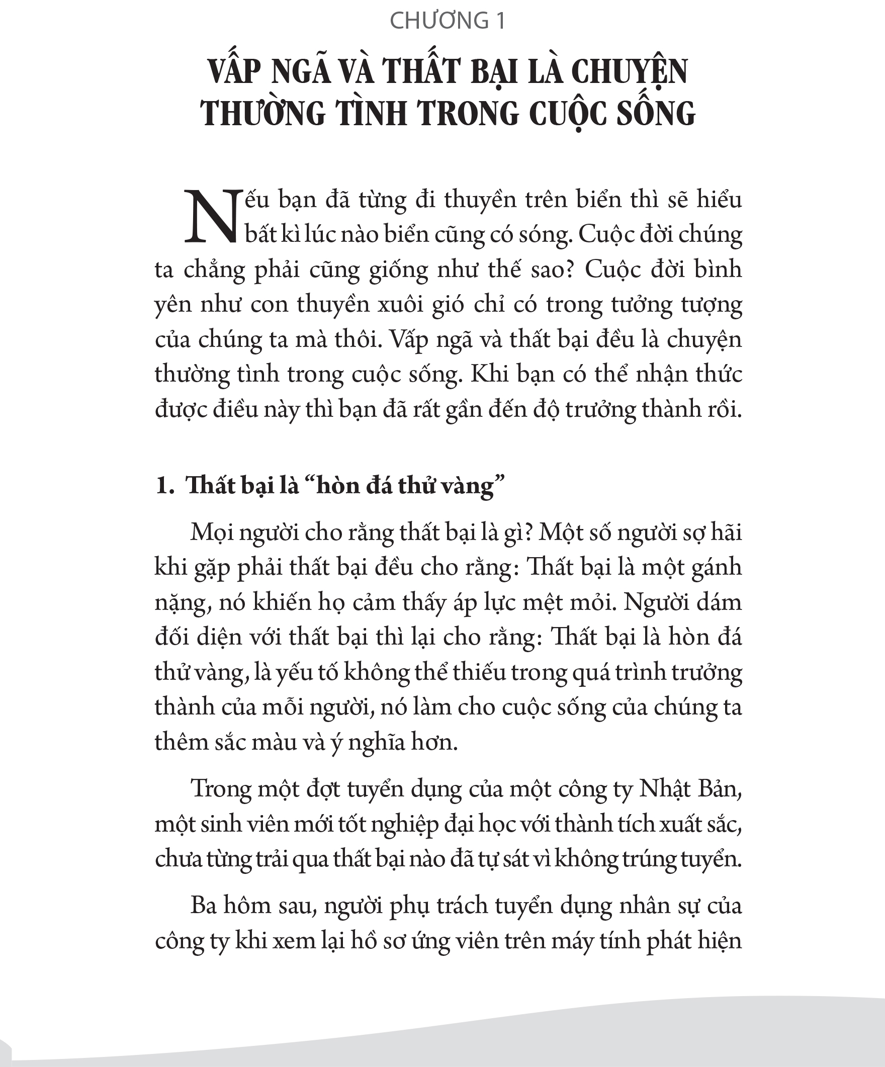 mỗi lần vấp ngã là một lần trưởng thành