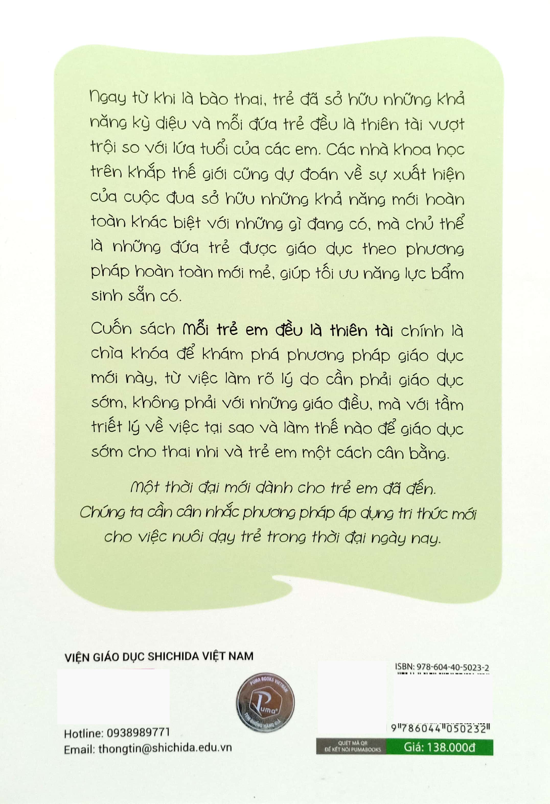 mỗi trẻ em đều là thiên tài