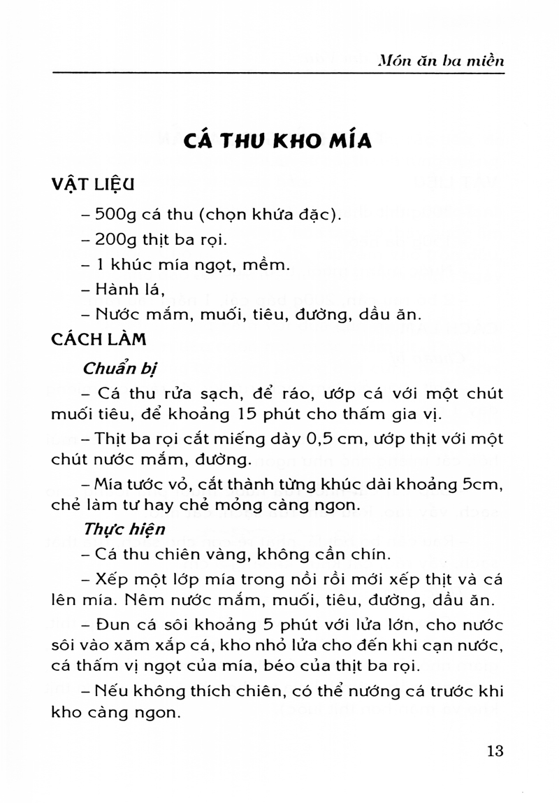 món ăn ba miền