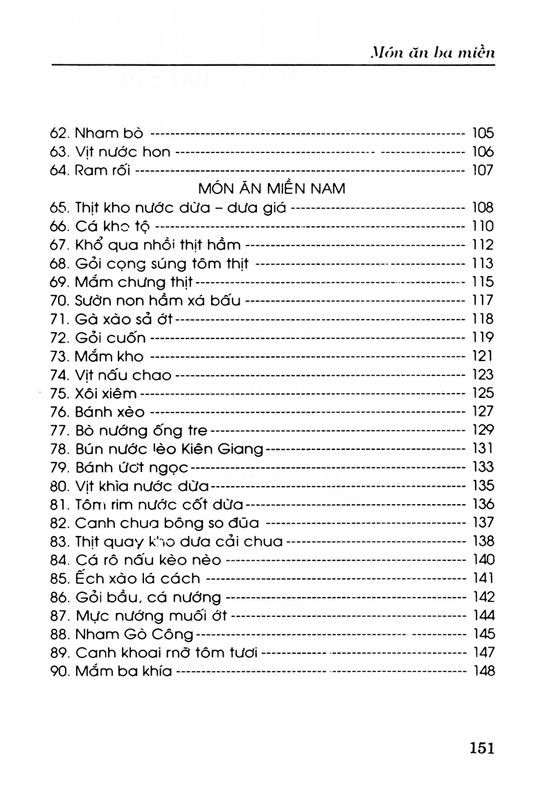 món ăn ba miền