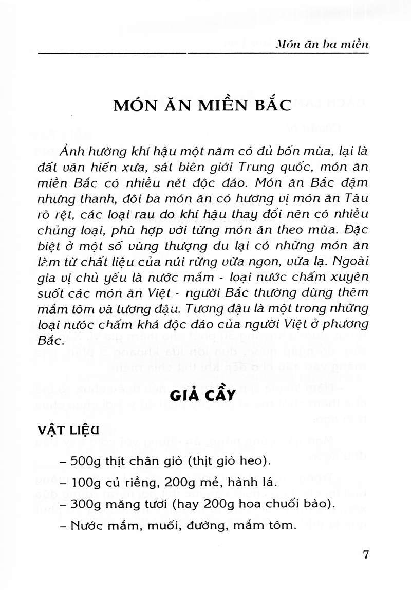 món ăn ba miền