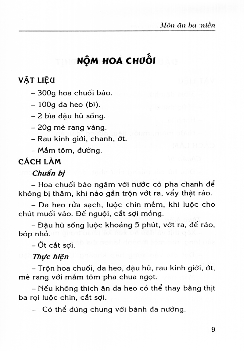 món ăn ba miền