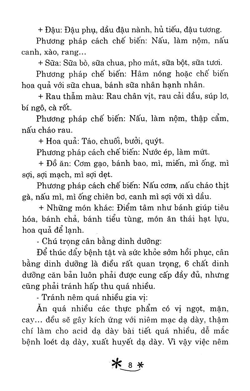 món ăn bài thuốc - cho người bệnh dạ dày