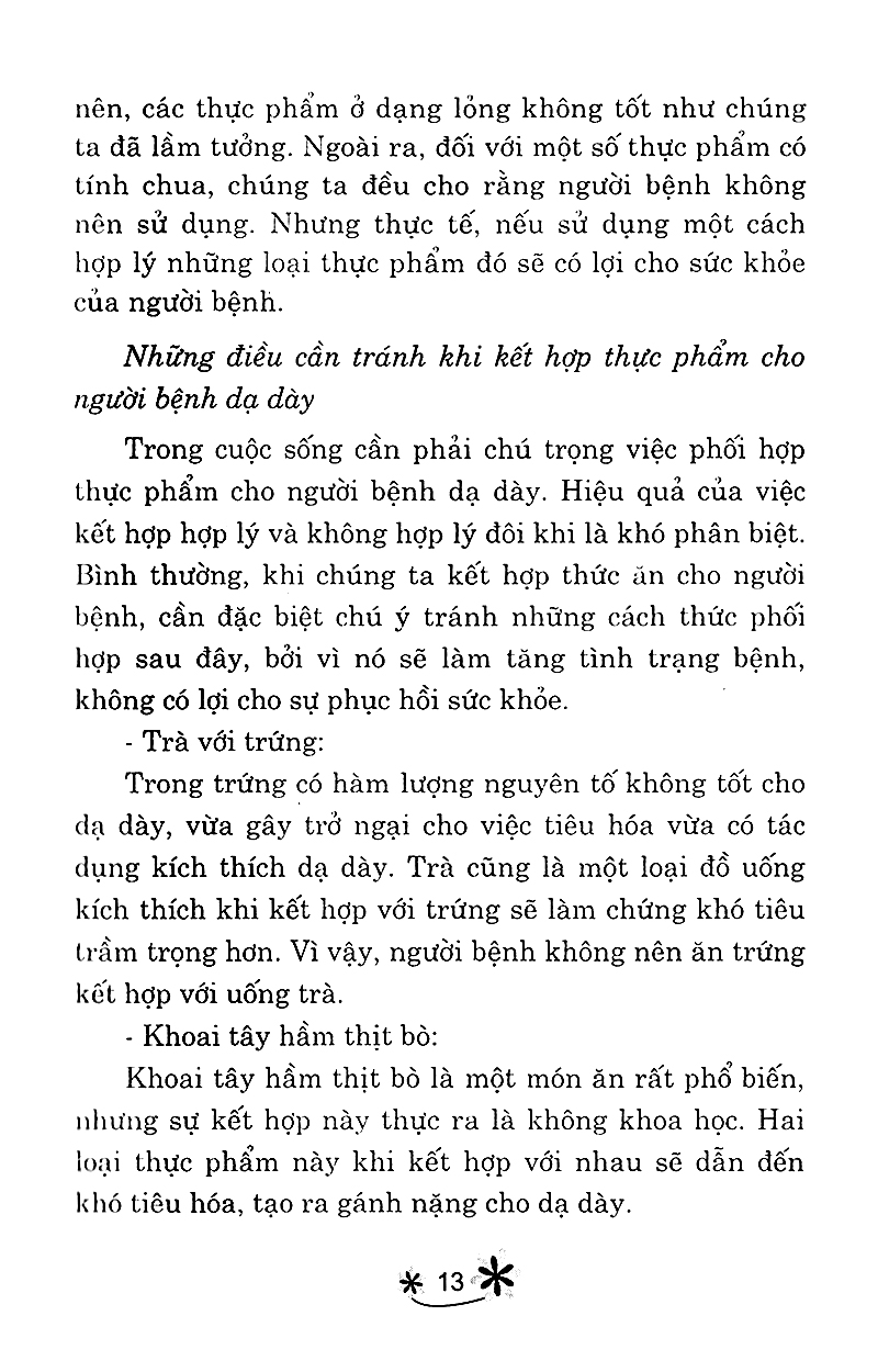 món ăn bài thuốc - cho người bệnh dạ dày