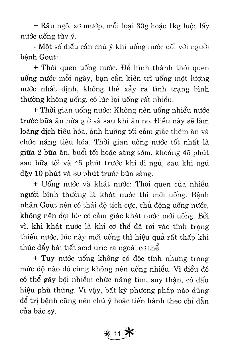 món ăn bài thuốc - cho người bệnh gout