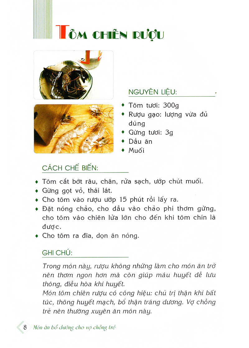 món ăn bổ dưỡng cho vợ chồng trẻ