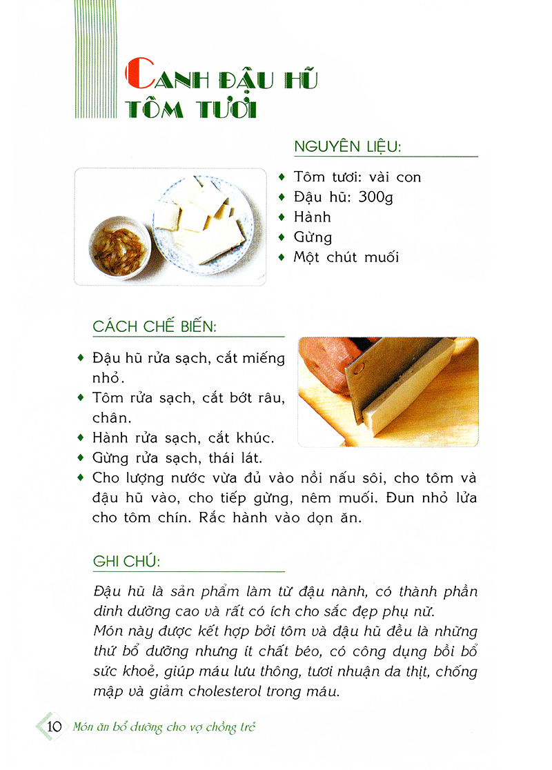 món ăn bổ dưỡng cho vợ chồng trẻ