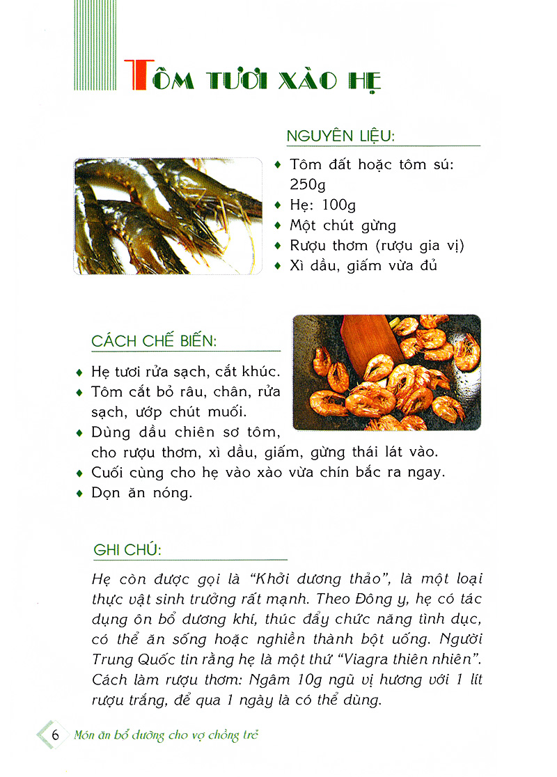 món ăn bổ dưỡng cho vợ chồng trẻ