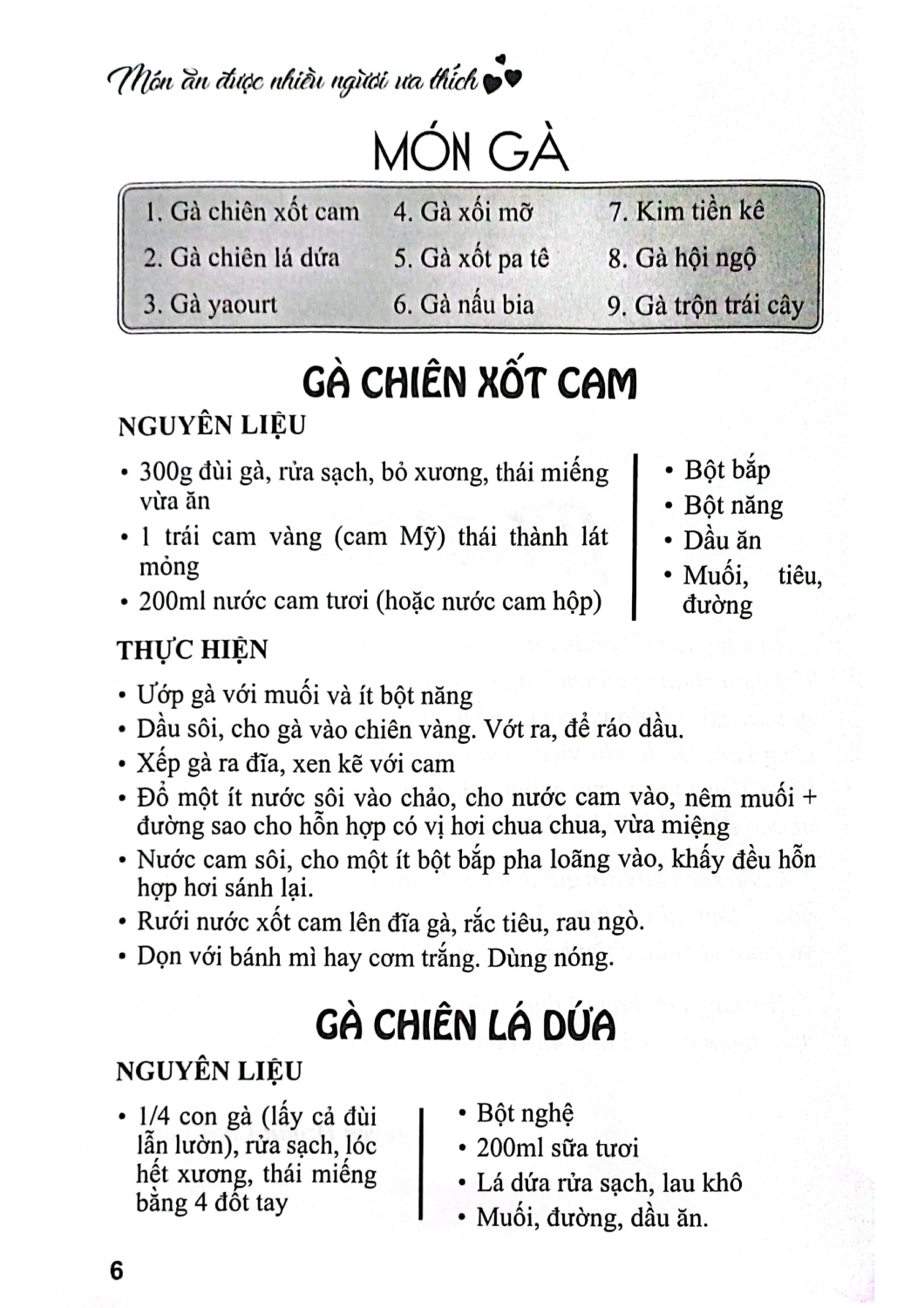 món ăn được nhiều người ưa thích - món ăn bắc - trung - nam