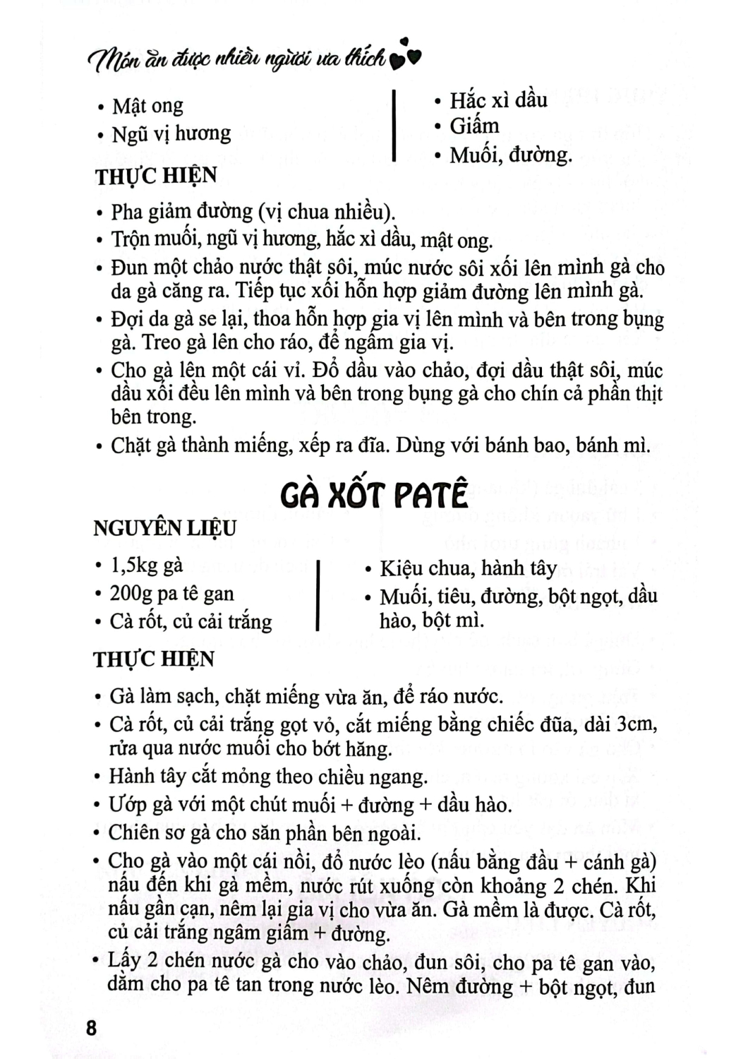 món ăn được nhiều người ưa thích - món ăn bắc - trung - nam