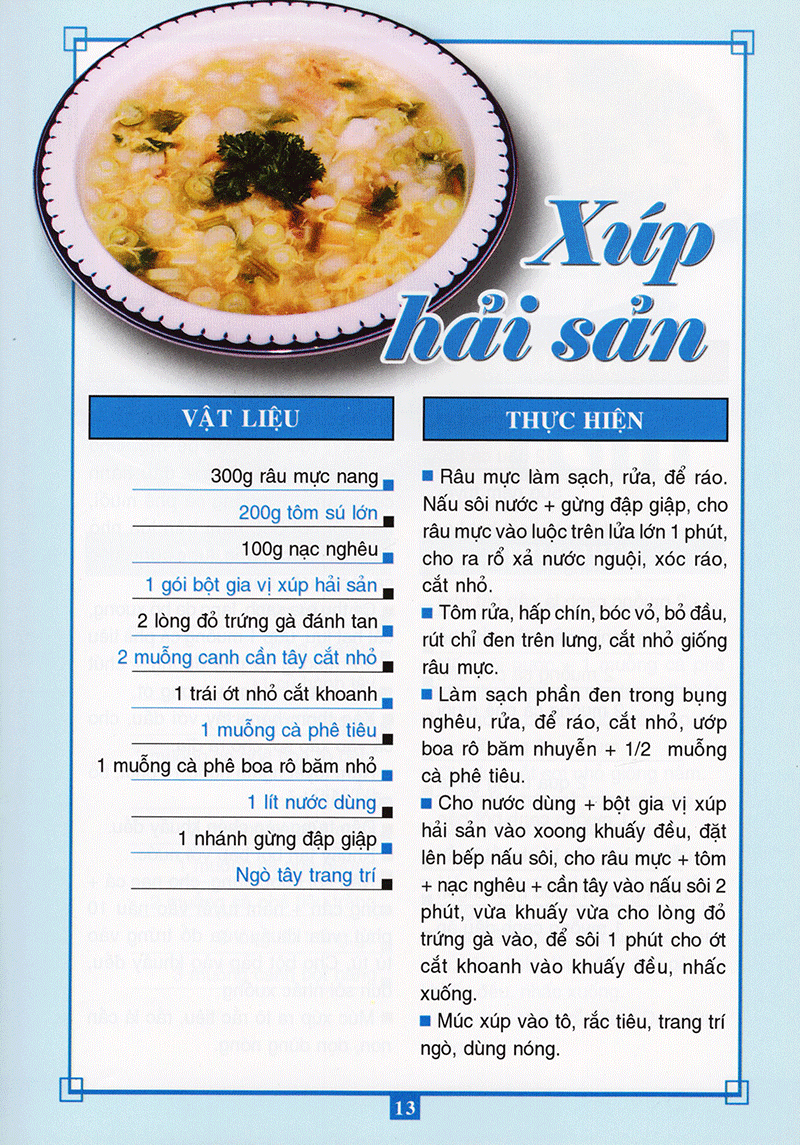 món ăn được ưa thích - món xúp