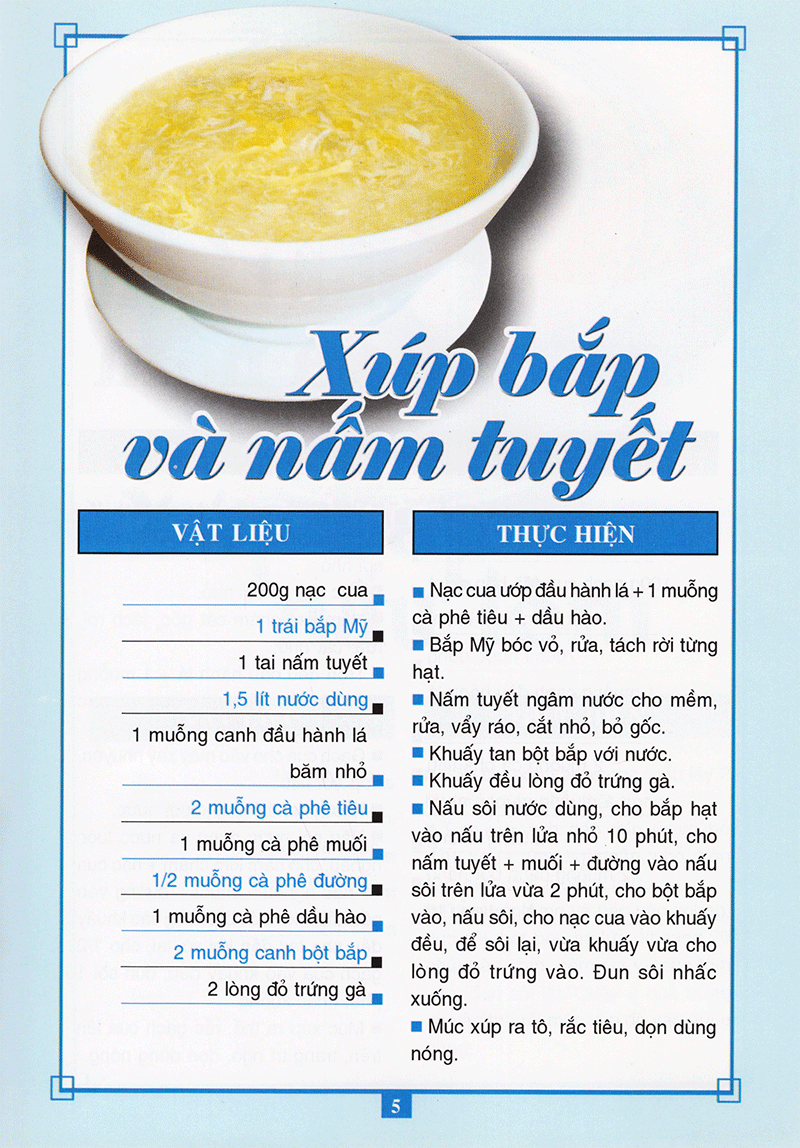 món ăn được ưa thích - món xúp