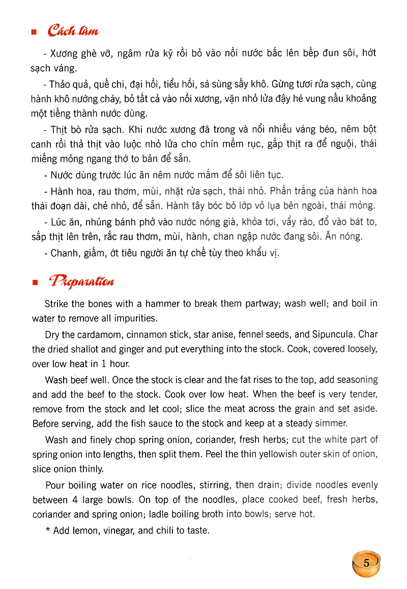 Món Ăn Việt Nam - Vietnamese Cuisine (Song Ngữ Việt-Anh)