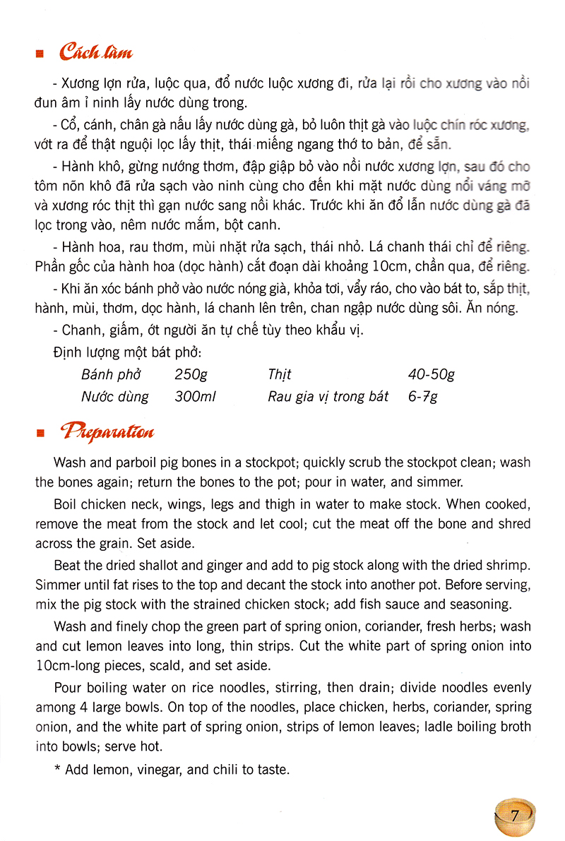 Món Ăn Việt Nam - Vietnamese Cuisine (Song Ngữ Việt-Anh)